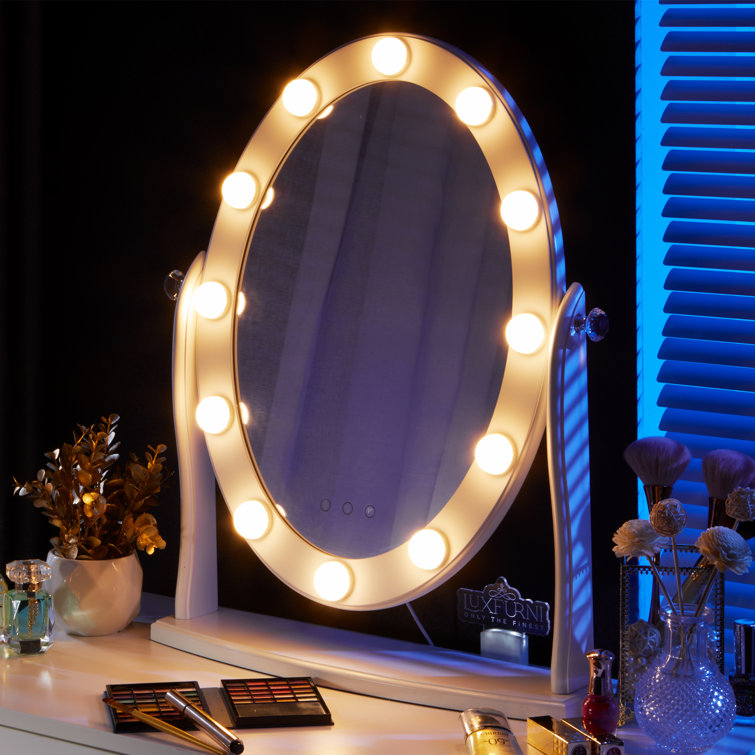 LUXFURNI  LED Full-Length Mirror for Bedroom or Dressing Room