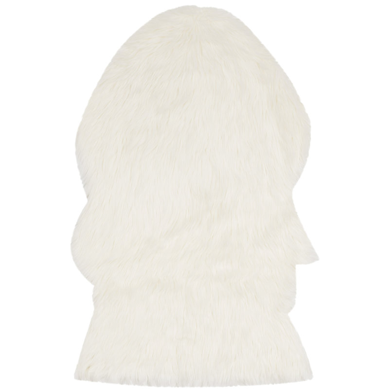 Baer Faux Sheepskin Hand Woven Area Rug, Rectangle 61 x 91 cm