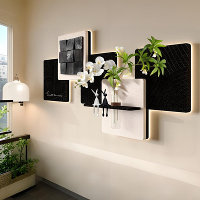 55.12"3D Solid Wood Sandstone Decorative Painting