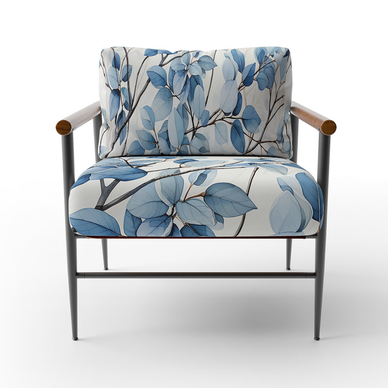 Fauteuil d'appoint rembourré Blue Bloom Bloom, Noir