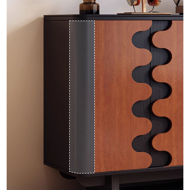 Armoire à chaussures haut de gamme de style français, Brun / Noir