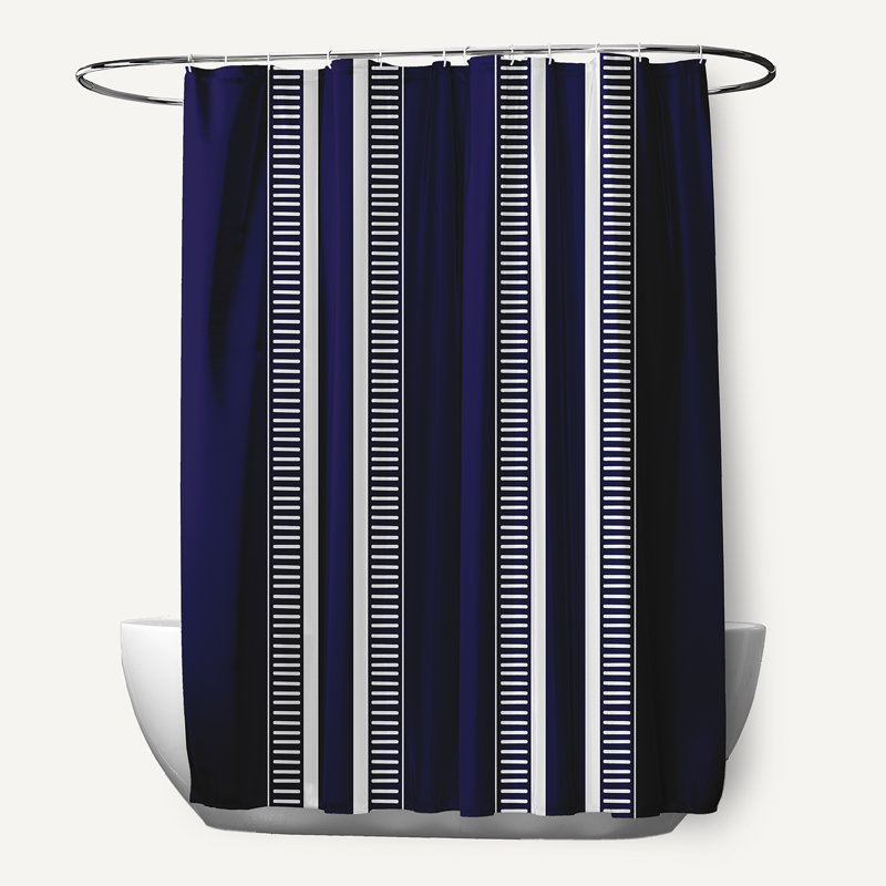 Rideau de douche simple Altrice, Bleu marine