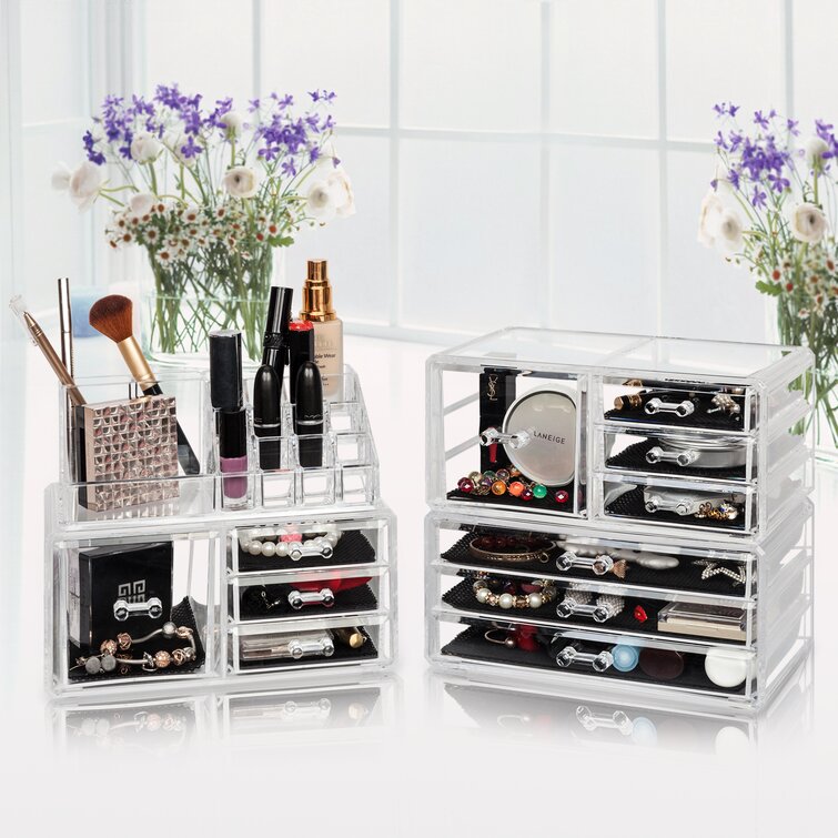 Plastic 13 Compartment Makeup Organizer