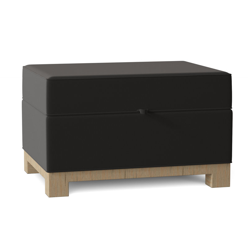 Repose-pieds rectangulaire avec rangement Brandes, Naturel, Noir Klein