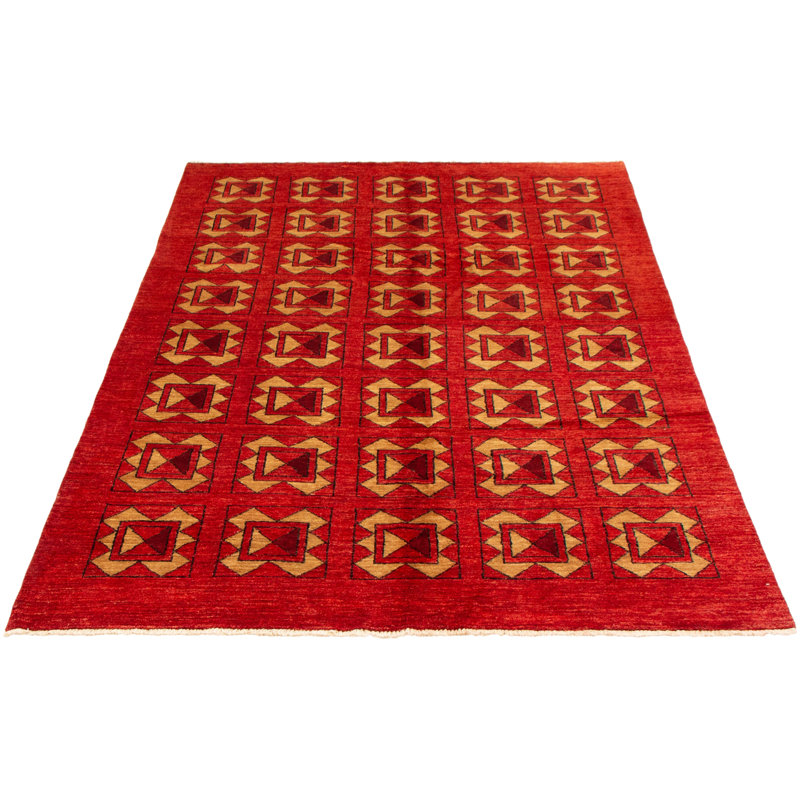 Tapis rouge 6 pi 5 po x 9 pi 6 po Finha Peshawar Ziegler