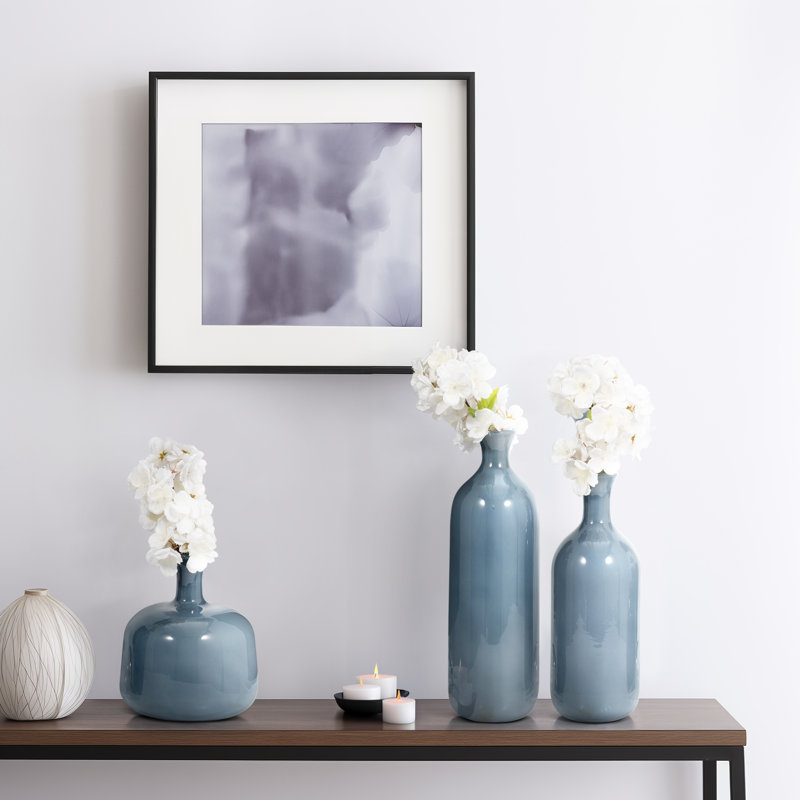 Ensemble de 3 vases en verre Kewstoke, Bleu