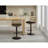 Set Of 2 Rattan Bar Stool, 360 Swivel Bar Chair, Counter Height Chair With Footrest For Kitchen, Dining Room-1762951271-1762951270