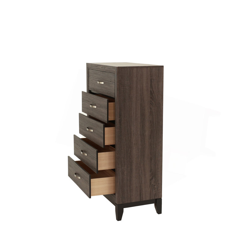 Commode en bois massif avec rangement 1 chambre 5 pièces