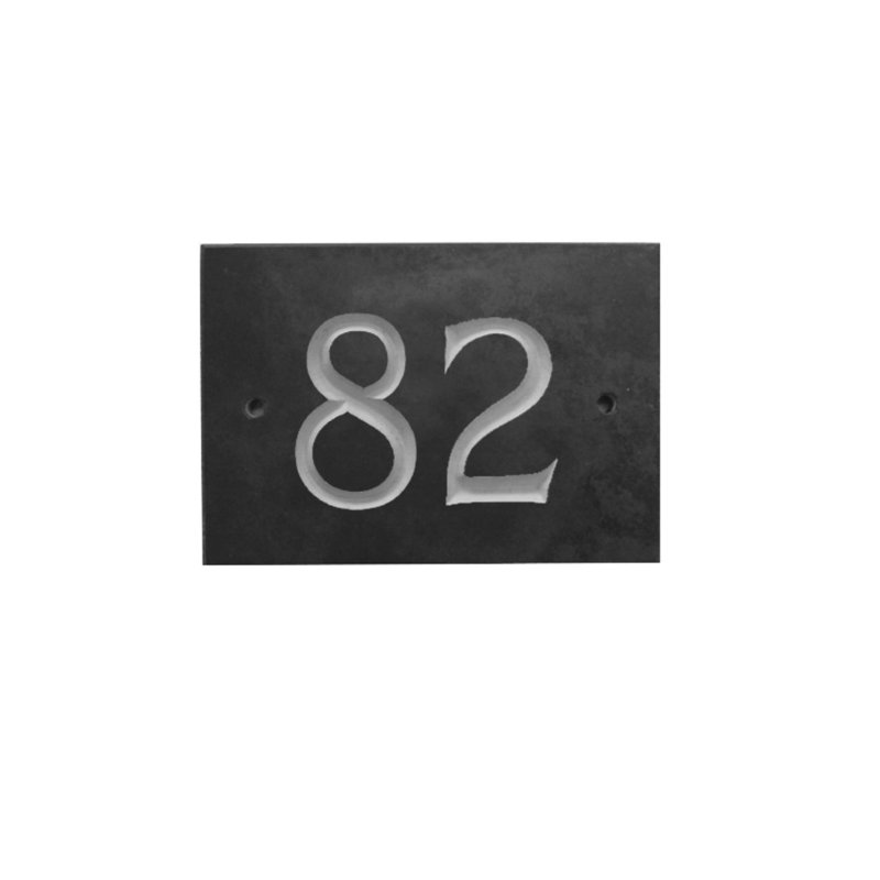 Odacia 10cm H Stone House Number, Black, 82