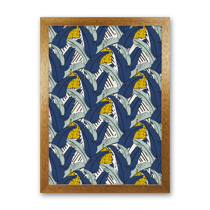 Tropical Fever - Print, 88cm H x 64cm W x 3cm D, Brown Framed