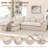 Boneless 103" Boneless Compressed Sectional Couch No Assembly Required With Pillows-62584985-62584982