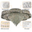 Idar 32inch Modern Empire Premium K9 Crystal Chandelier Crystal Raindrop Ceiling Light Led Dimmable