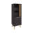 Lebo 47" High Single Door Cabinet Black Wengue