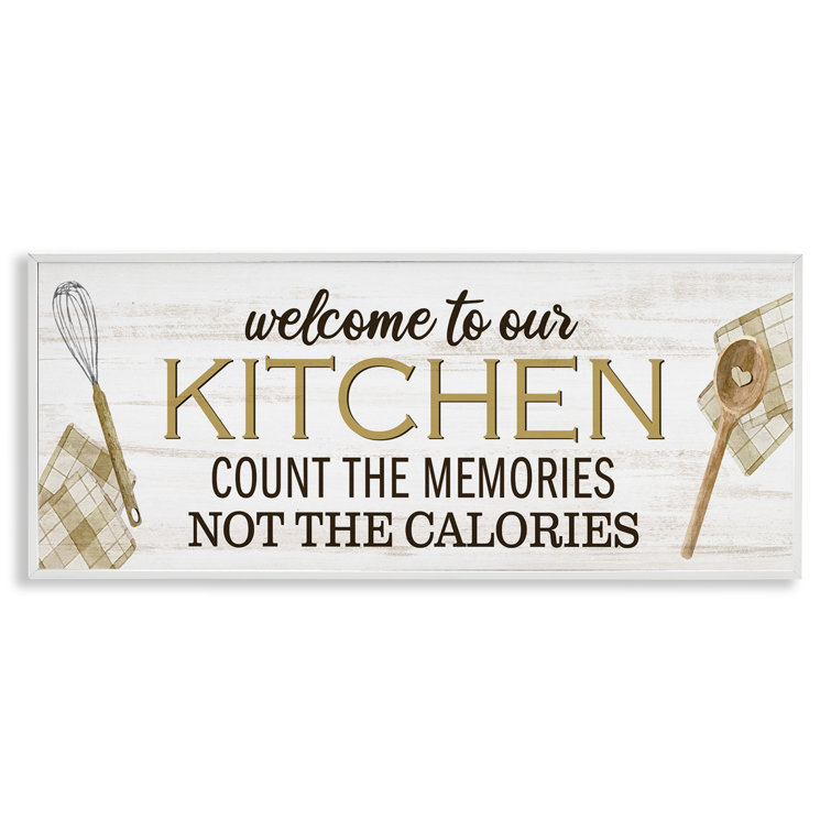 bb-011-Canvas Count Memories Not Calories by Kim Allen Single Picture Frame Print on Canvas