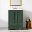 Meuble-lavabo 24 po avec lavabo en céramique, armoire de rangement autoportante moderne avec poignées argentées, portes à fermeture douce-106200498