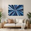 «Geometric Abstraction 29», art mural en métal bleu-346135943