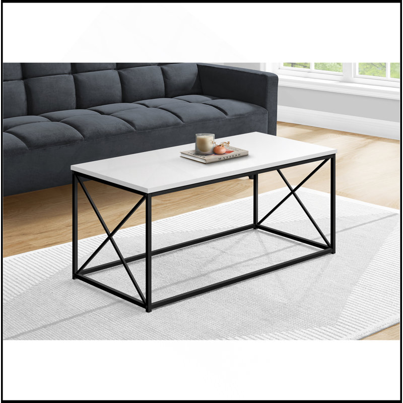 Modern Rectangular Coffee Table With Sleek Design And Versatile Functionality, White
