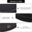 Plateau décoratif cannelé noir 12 "avec bords festonnés pour table basse