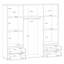 Taneem 4 Door Manufactured Wood Wardrobe