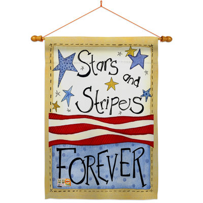 Double Sided 40'' H x 28'' W Polyester Flag Set