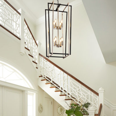 8 - Light Dimmable Lantern Geometric Chandelier
