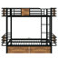Lit mezzanine en métal avec configuration simple TG sur simple TG-1615535629