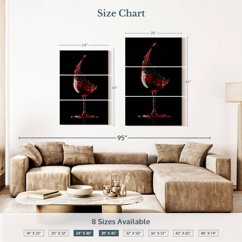 Yarlin Red Wine Glass, 38" H x 24" W