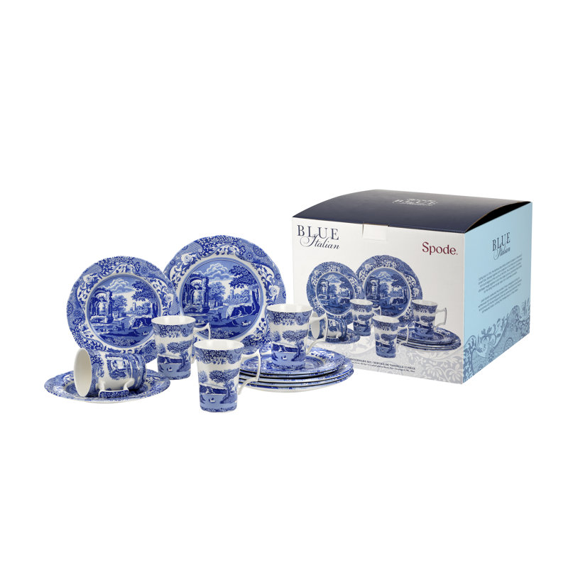 Classic Blue Italian - 12 Piece Dinnerware Set, Service for 4