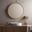Miroir mural rond en bois pour meuble-lavabo de salle de bain-88364435-90993437
