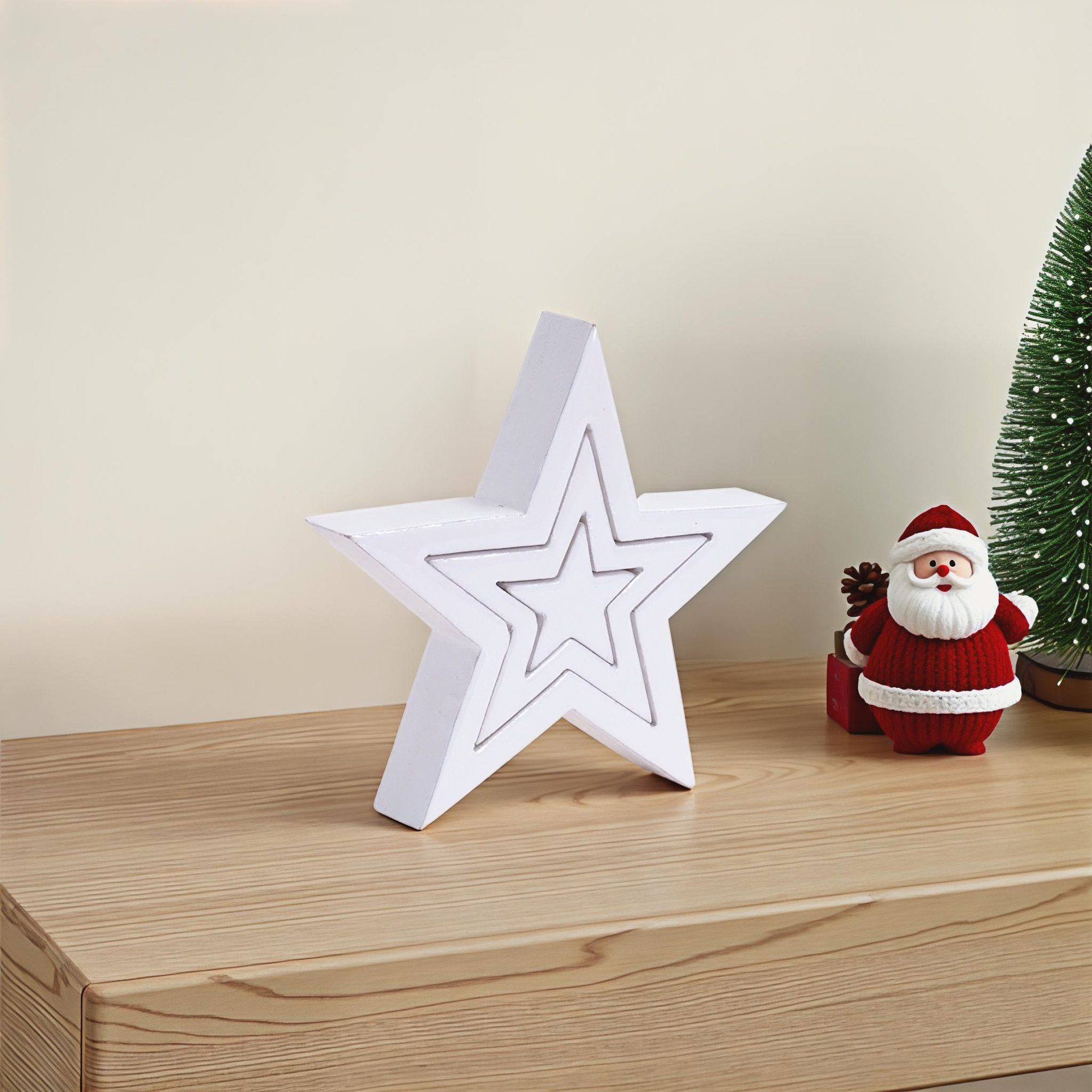 Wood Triple Star Puzzle (Set of 2)
