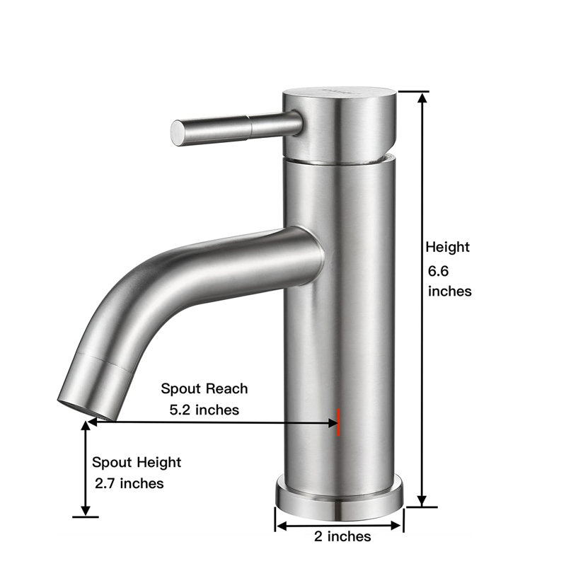 Single-Hole Single-handle Bathroom Faucet, Brushed Nickel
