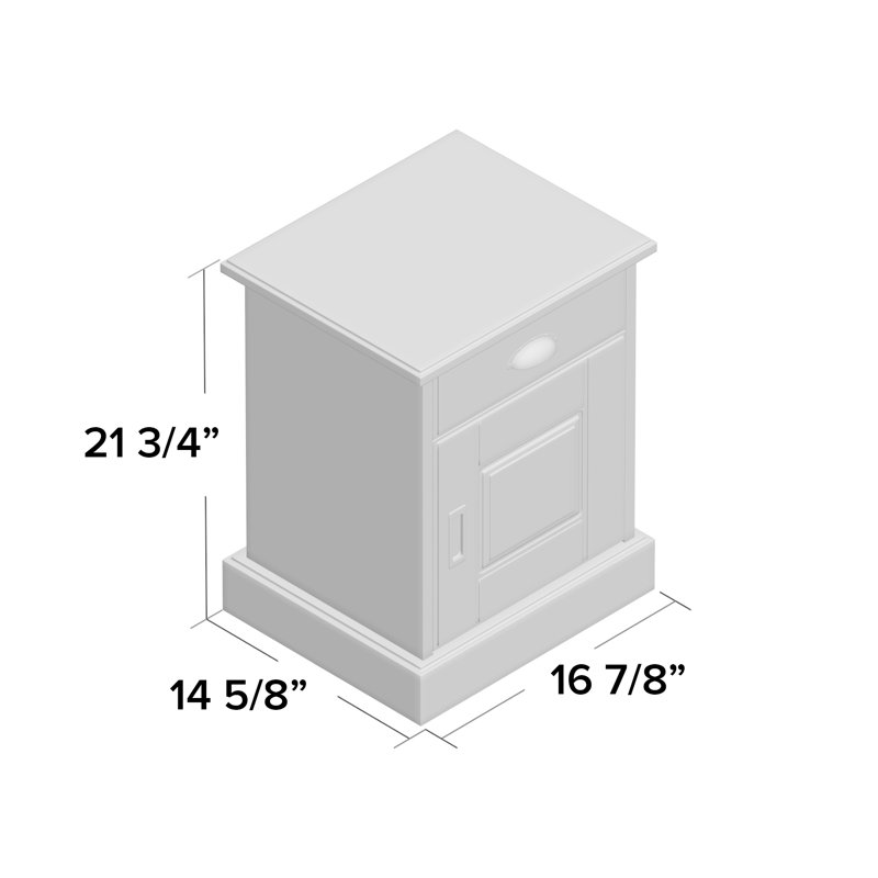 16.9'' W Particle Board / Chipboard Nightstand