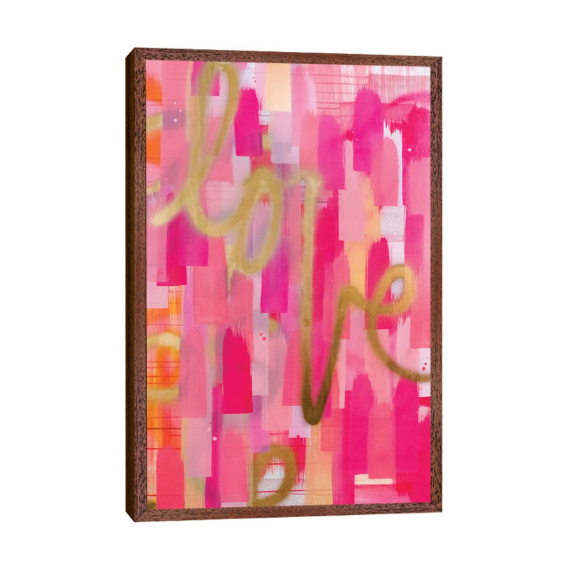 Love by Rashelle Roos - Painting on Canvas, Classic Brown Wood Framed, 152.5 cm H x 101.5 cm W