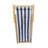 Populus Wood Sling Chair Blue Stripe Broad Blue Stripe (Color: Dark Blue) Folding Chaise Lounge Chair-2PCS