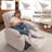 Modern Aesthetics and Intelligent Massage,Ergonomic Height-Adjustable Sofa and Lounge Chair - 8-Point Zoned Massage/Minimalist Installation/Double Cup Holder and Storage Bag-688631178