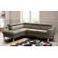 Italian Leather Sleeper Sectional with Pull Out Bed & Storage & Adjustable Headrests from Europe Pewamo-2113591816-2113591814