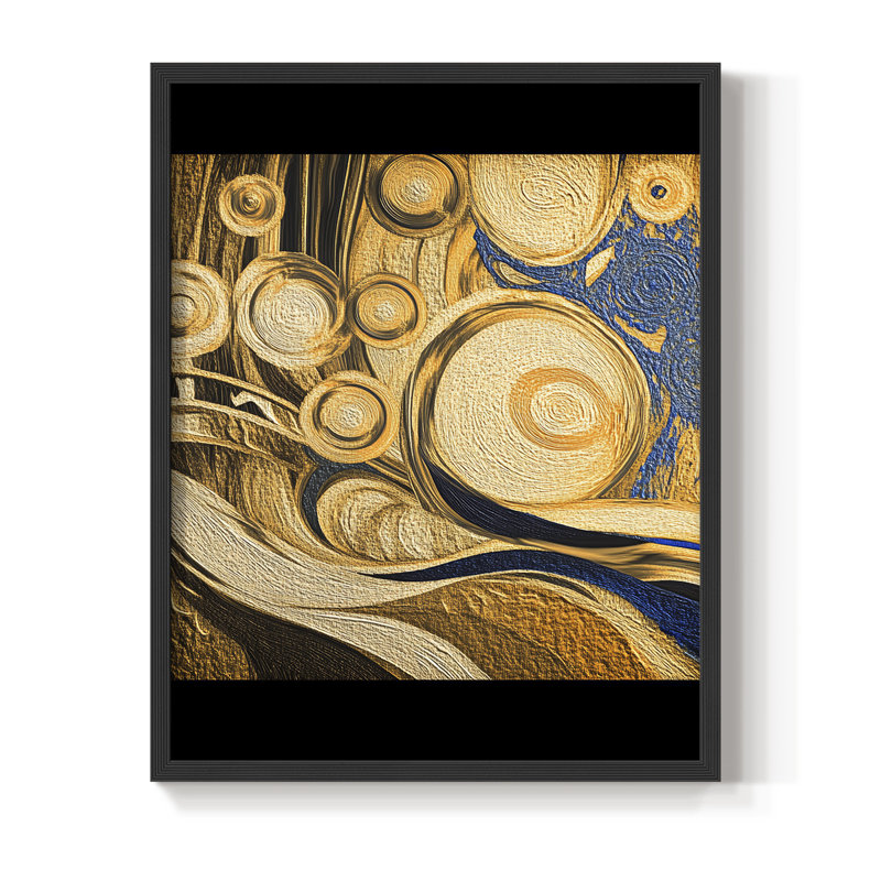 «Abstract Abstract», reproduction encadrée - prêt à accrocher, H 10 po x l 8 po, Noir