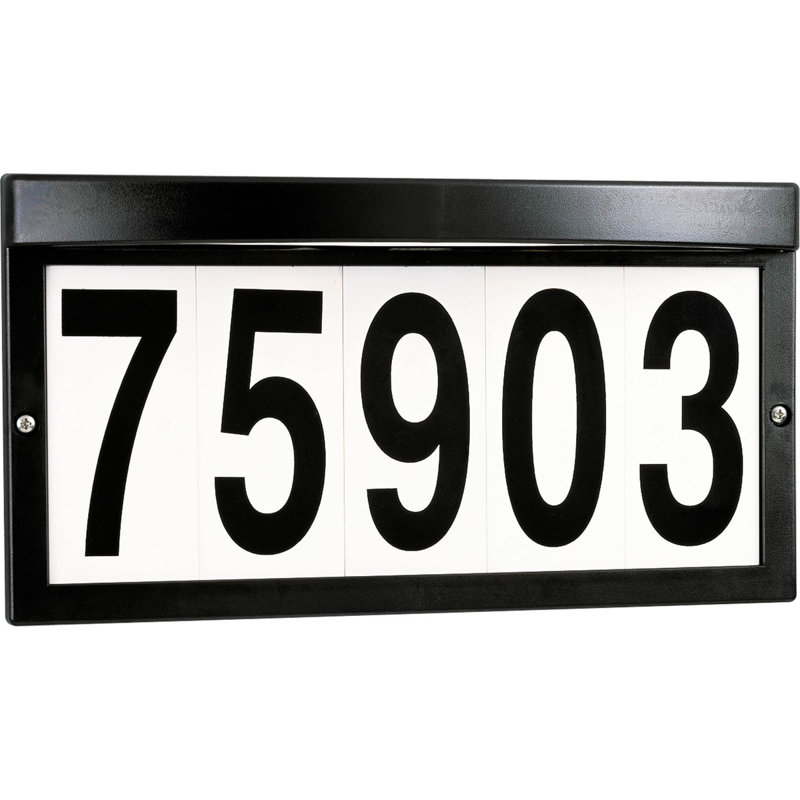 Tinsman Rectangle Address Plaque Frame, Black