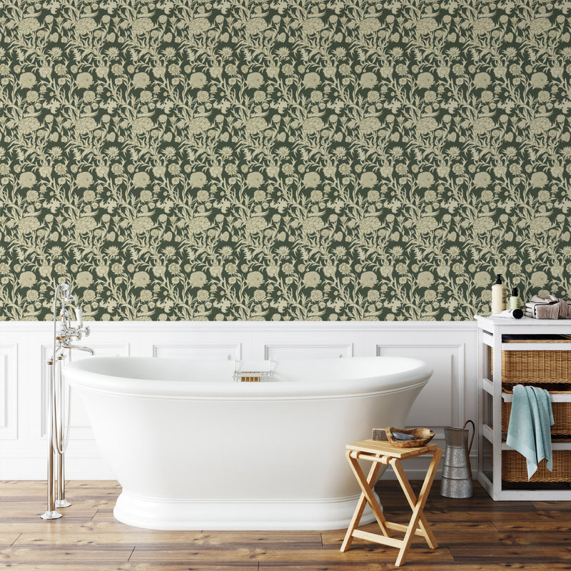 Blooming Thicket - Wallpaper, Goldenrod, Premium Paper