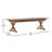 Eternity Rectangular Solid Pine Farm Dining Table with Folding X-Style Legs-88870828-88870827
