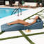 Méridienne Adanely - Luxueuse chaise longue pliante imperméable - Vinyle marine-552276871