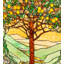 Vitrail arbre de vie 29 po x H 48 po Tiffany