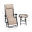 Outdoor 3 Pieces Folding Portable Reclining Lounge Chairs Table Set-1057038215