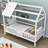 Hadrien Twin Wood House Bed with Fence-370013151