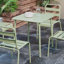 Table carrée (verte) Table de cour extérieure Table de salle à manger en plein air Villa-1958918897