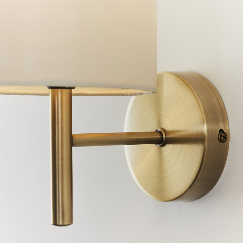 Iyanna Steel Armed Sconce, Antique Brass