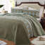 Ensemble de courtepointe 2 pièces pour lit simple - couvre-lit léger en microfibre et 1 taie décorative, motif aztèque vert olive Boho, surdimensionné 68 po x 86 po, couvre-lit toutes saisons-122570584-122570587