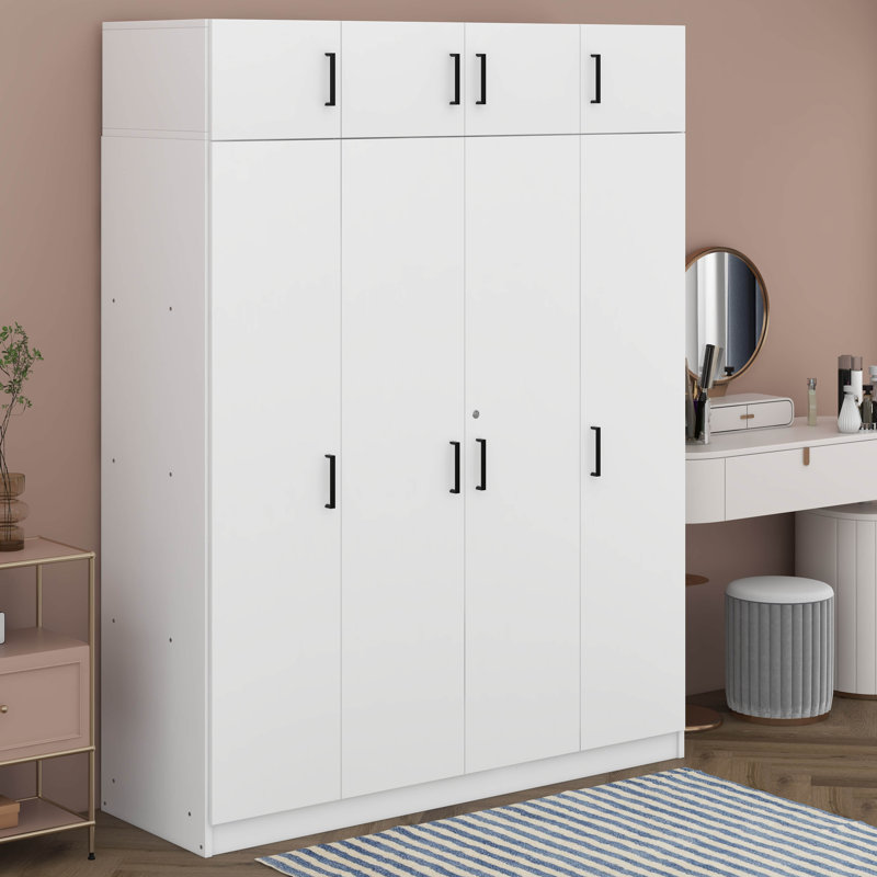Armoire avec 3 armoires, Blanc