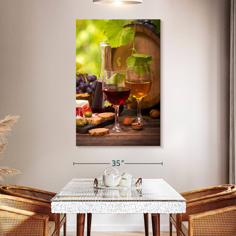 Yarlin Wine Cheese And Bread, 45" H x 30" W