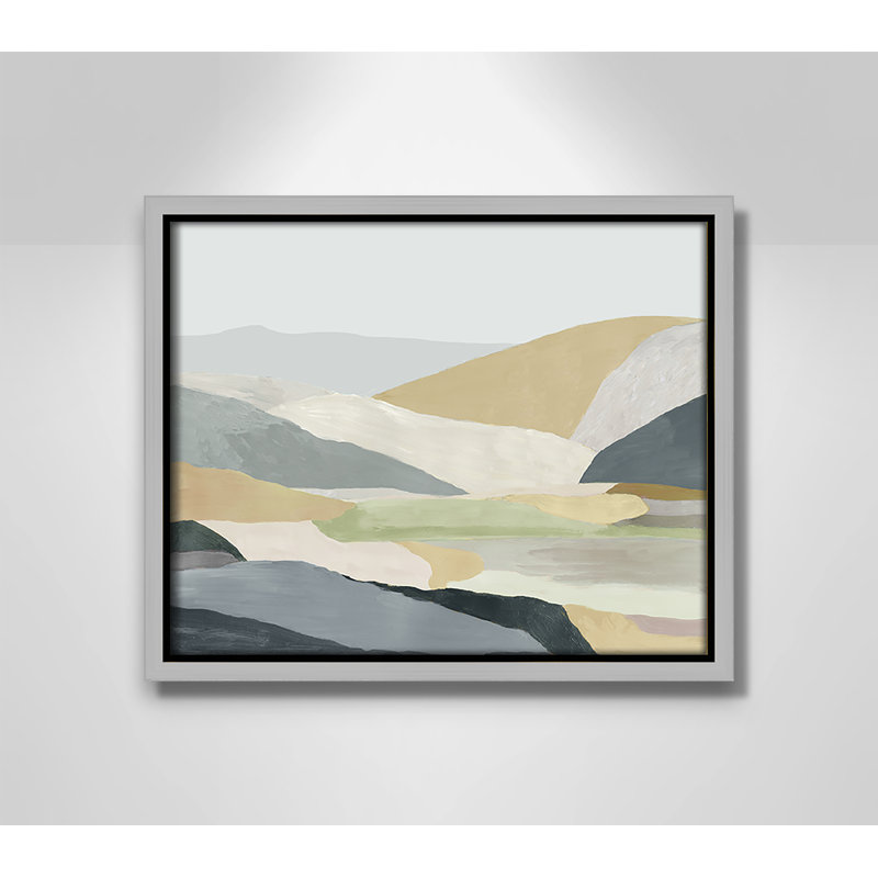 Blair Warm Hills I - cadre photo, reproduction d'art sur toile, H 9,5 po x l 11,5 po x P 2 po, Toile argentée
